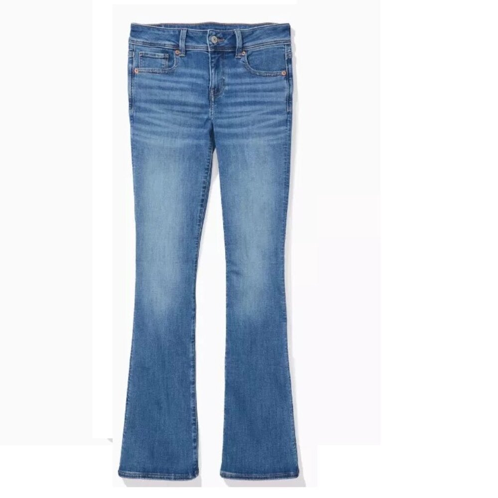 AE Next Level Low-Rise Kick Bootcut Jean size 10 short